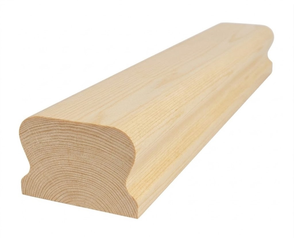 Ungrooved Hemlock LHR Handrail